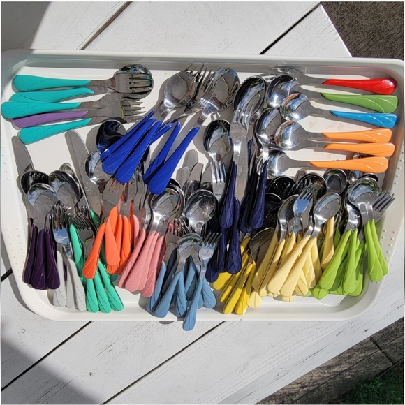 COMING SOON! Fiesta Flatware Bundles ~ Fiestaware Retired Swirl Pattern - Picture 2 of 8